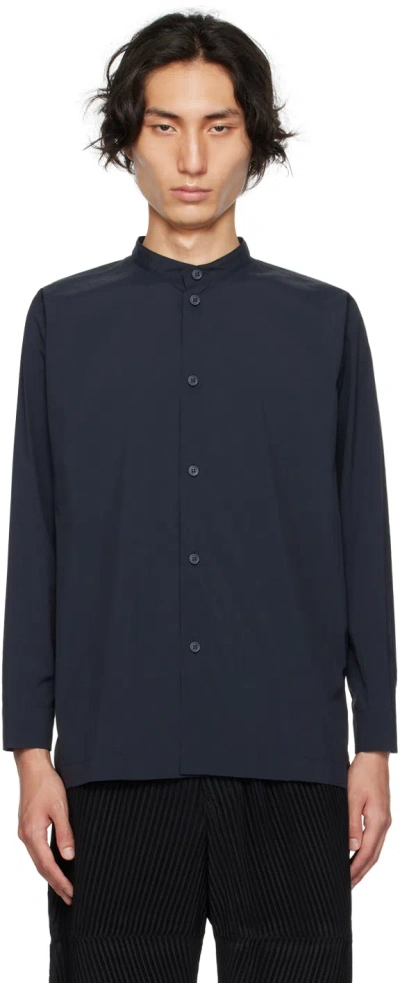 Issey Miyake Gray Sl Shirt In 14-charcoal