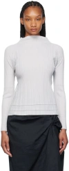 ISSEY MIYAKE GRAY SOFT PLEATS TURTLENECK