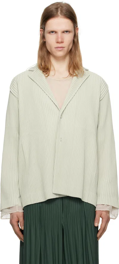 Issey Miyake Gray Tailored Pleats 1 Blazer In 17-frosty Gray