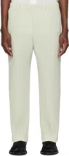 Issey Miyake Green Tailored Pleats 1 Trousers In 17-frosty Gray