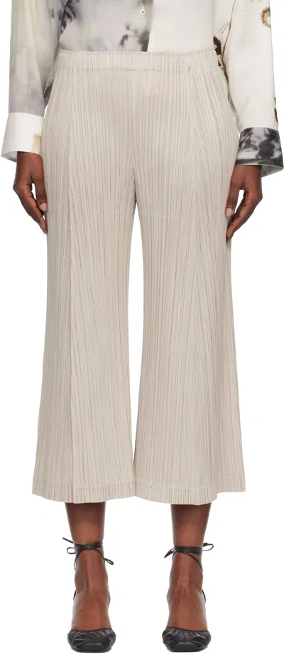 Issey Miyake Gray Thicker 1 Trousers In Neutral