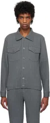 Issey Miyake Gray Wool Like Light Jacket In 12-gray