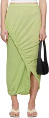 Issey Miyake Green Beanstalk Midi Skirt