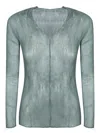 Shop Issey Miyake Green Chiffon Twist Top