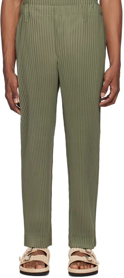 Issey Miyake Green Color Pleats Trousers In 64-sage Green