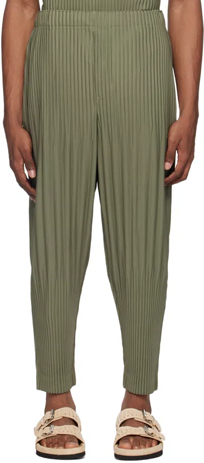 Issey Miyake Green Color Pleats Trousers In 64-sage Green