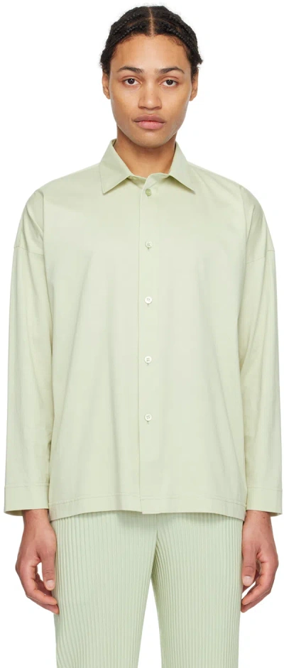 Issey Miyake Green Dolman Sleeve Shirt In 61-light Jade Green