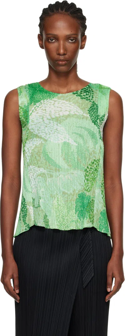 Issey Miyake Green Foggy Forest Top