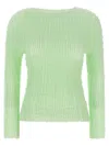 Issey Miyake Jellyfish Pleats Sweater In Green