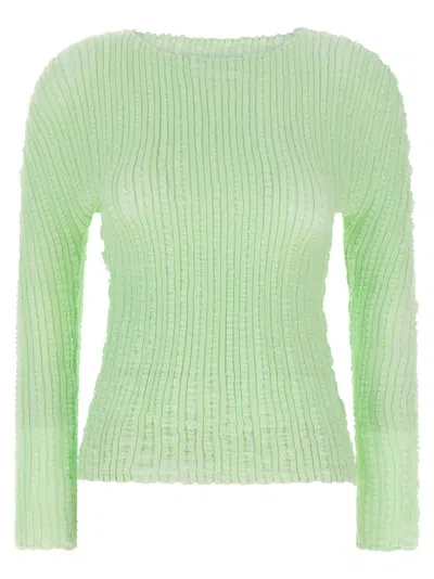 ISSEY MIYAKE GREEN JELLYFISH PLEATS SWEATER