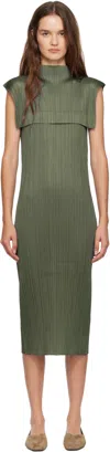 Issey Miyake Green June Monthly Colors Maxi Dress In Green