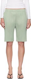 Issey Miyake Green June Monthly Colors Shorts In Multi