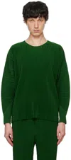 Issey Miyake Green Monthly Colors August Long Sleeve T-shirt In 64-seaweed Green