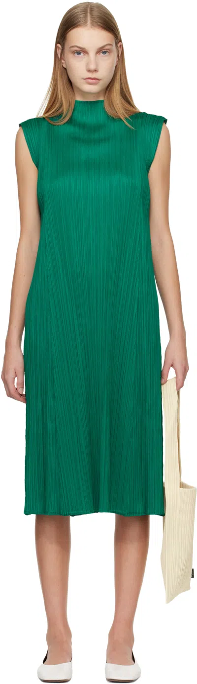 Issey Miyake Green Monthly Colors November Midi Dress