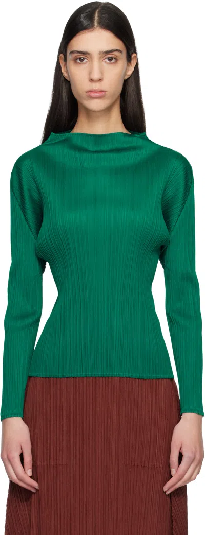 Issey Miyake Green Monthly Colors November Top In Multi
