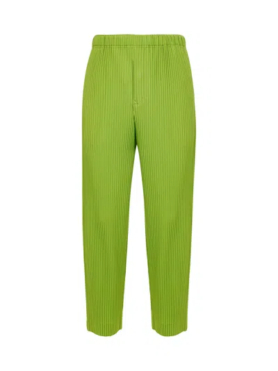 Issey Miyake Green Pleated Mc March Trousers