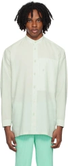 Issey Miyake Green Pocket Shirt In 60-green Hued