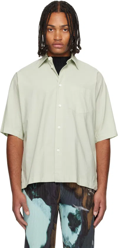 Issey Miyake Green Streamline Shirt In Neutral