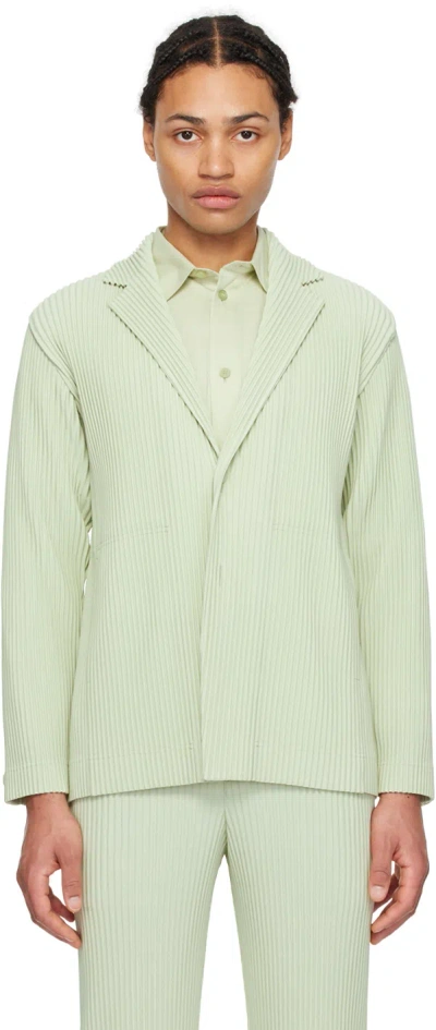 Issey Miyake Green Tailored Pleats 1 Blazer In 61-light Jade Green