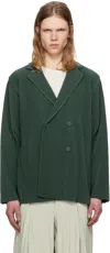 Issey Miyake Green Tailored Pleats 1 Blazer In 68-evergreen