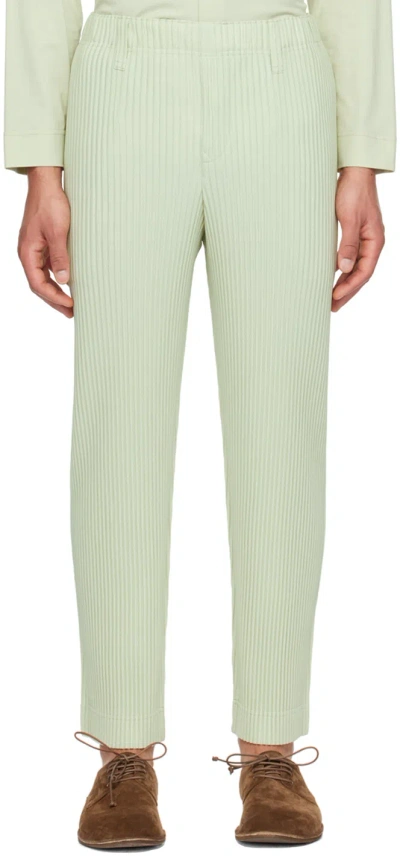 Issey Miyake Green Tailored Pleats 1 Trousers