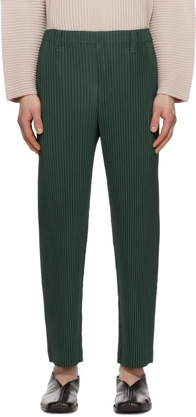 Issey Miyake Green Tailored Pleats 1 Trousers In 68-evergreen