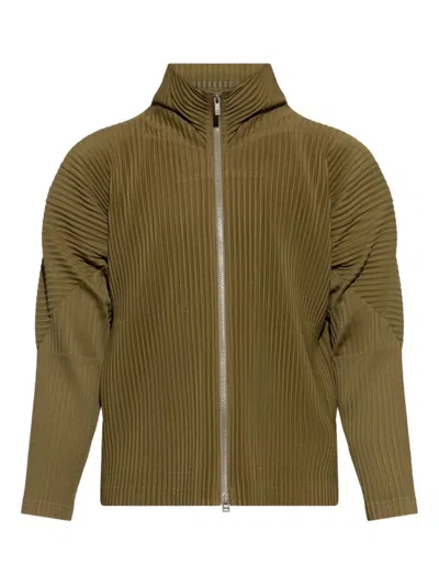 ISSEY MIYAKE GREEN ZIP-UP JACKET