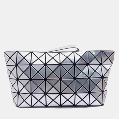 Pre-owned Issey Miyake Grey Leather Bao Bao Pouch In Gray
