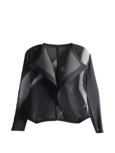 Issey Miyake Hands Of Lover Pleated Abstract-print Jacket In Black