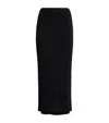 Issey Miyake Hatching Bottoms Pleated Maxi Skirt In Black