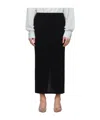 Issey Miyake Hatching Bottoms Pleated Maxi Skirt In Black