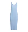 Issey Miyake Hatching Midi Dress In Blue