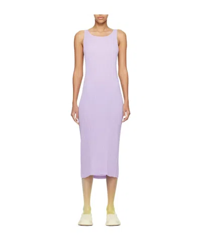 Issey Miyake Hatching Pleats 2 Midi Dress In 81-purple