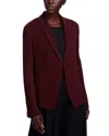 Issey Miyake Hatching Pleats Jacket In Red