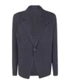 Issey Miyake Hatching Pleats Pleated Jacket In Blue