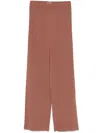 Issey Miyake Elastic Waist Casual Pants In Brown