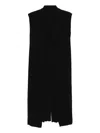 Issey Miyake Hatching Sleeveless Coat In Black
