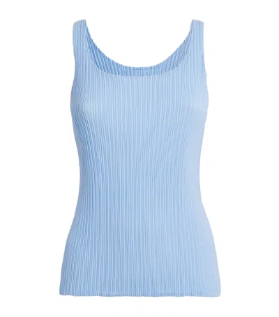 Issey Miyake Hatching Tank Top In Blue
