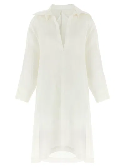 Issey Miyake Hempen Dresses White In Neutral