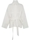 Issey Miyake White Hempen Jacket In White