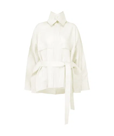 ISSEY MIYAKE ISSEY MIYAKE TIED-WAIST HEMPEN JACKET