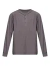 Issey Miyake Henley Long-sleeve T-shirt In Gray