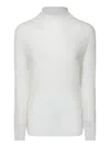 Issey Miyake High Neck Wooly Pleats White Top In White