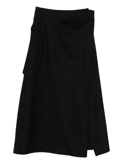 Issey Miyake Asymmetrischer Taillenrock In Black