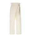 Issey Miyake White Enfold Trousers In White