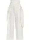 Issey Miyake High-waisted Trousers In White