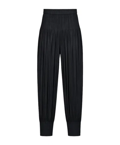 Issey Miyake High-waisted Casual Pants In Black