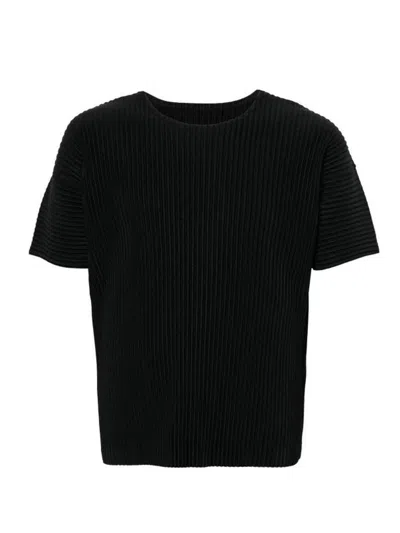 Issey Miyake Homme Plisse Basics T-shirt In Black