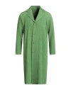 Issey Miyake Homme Plissé By  Man Overcoat & Trench Coat Light Green Size 3 Polyester In Green