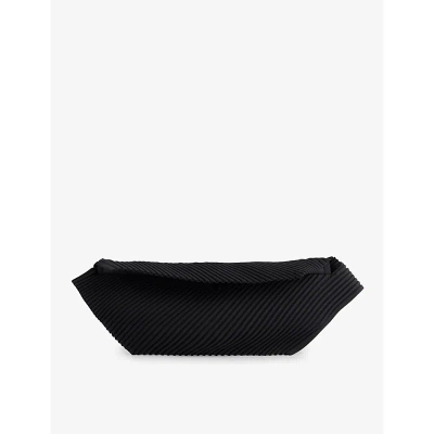 Issey Miyake Homme Plisse  15-black Pleated Brand-debossed Woven Belt Bag